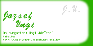 jozsef ungi business card